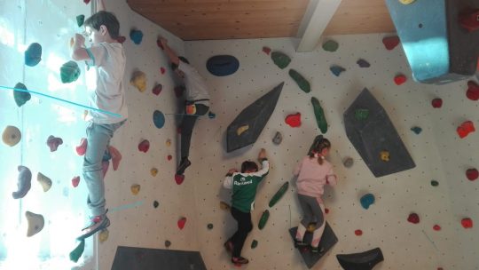 Spaß in der Boulderhalle