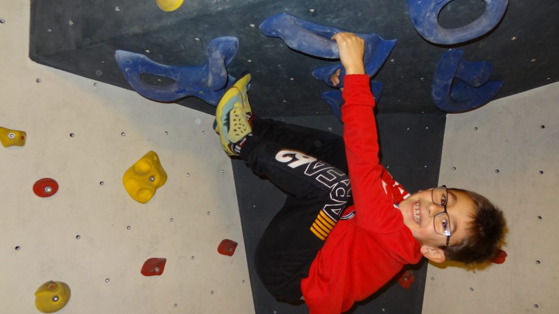 Spaß in der Boulderhalle